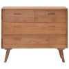 Chest of Drawers 90x35x75 cm Solid Teak Wood