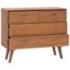 Chest of Drawers 90x35x75 cm Solid Teak Wood