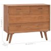 Chest of Drawers 90x35x75 cm Solid Teak Wood