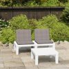 Garden Lounge Set with Cushions Plastic