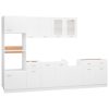 7 Piece Kitchen Cabinet Set Engineered Wood – White