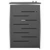 Single Wheelie Bin Shed Stainless Steel – 138×77.5×115.5 cm, Anthracite