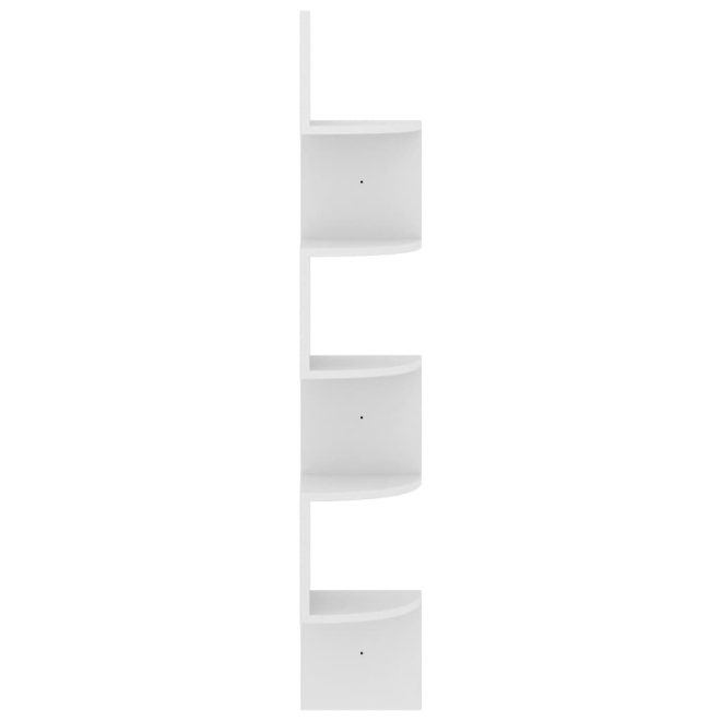 Wall Corner Shelf 19x19x123 cm Engineered Wood – White