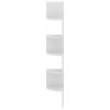 Wall Corner Shelf 19x19x123 cm Engineered Wood – White