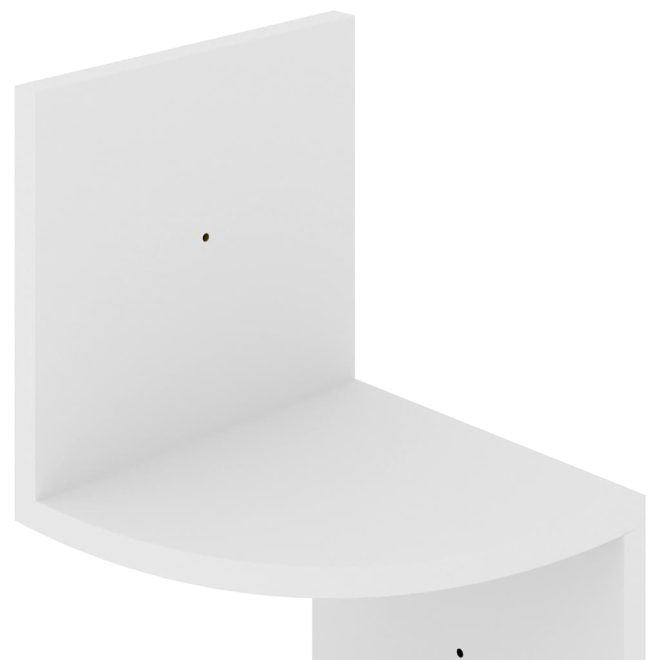 Wall Corner Shelf 19x19x123 cm Engineered Wood – White