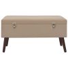 Bench with Storage Compartment 80 cm Velvet – Beige