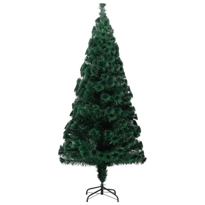 Artificial Christmas Tree with Stand Green Fibre Optic – 240×105 cm