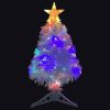 Artificial Christmas Tree with LED Fibre Optic – 64×35 cm, White