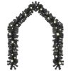 Christmas Garland with LED Lights – 10 M, Black