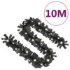 Christmas Garland with LED Lights – 10 M, Black