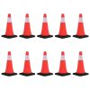 Reflective Traffic Cones with Heavy Bases 10 pcs – 50 cm