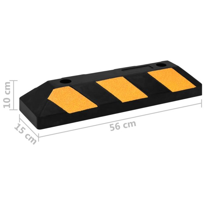 Reflective Parking Blocks 2 pcs 56x15x10 cm Rubber