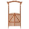 Pergola with Gate 116x40x204 cm Solid Firwood – Brown