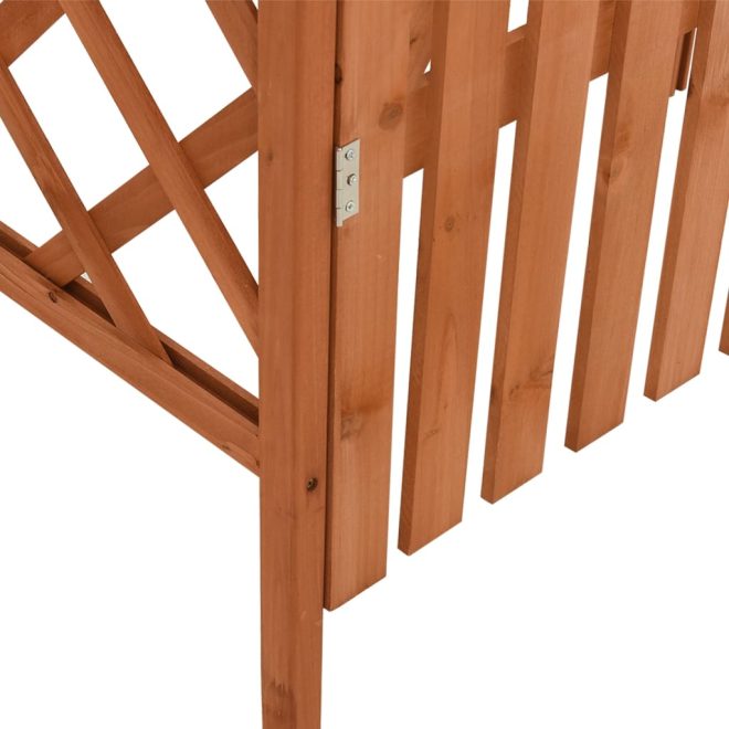 Pergola with Gate 116x40x204 cm Solid Firwood – Brown