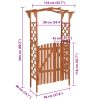 Pergola with Gate 116x40x204 cm Solid Firwood – Brown