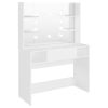 Makeup Table with LED Lights 100x40x135 cm MDF – White