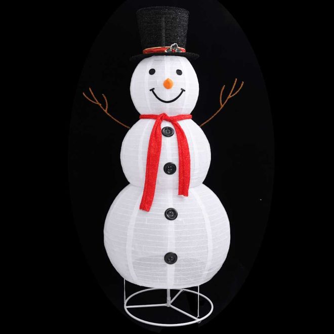 Decorative Christmas Snowman Figure with LED Luxury Fabric – 180 cm