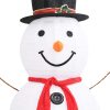 Decorative Christmas Snowman Figure with LED Luxury Fabric – 180 cm