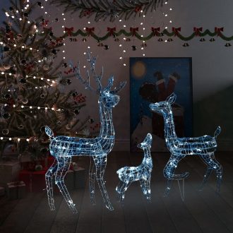 Acrylic Reindeer Family Christmas Decoration 300 LED