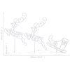 Acrylic Christmas Flying Reindeer&Sleigh 260x21x87cm – Warm White