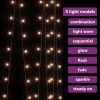 LED Curtain Fairy Lights 3x3m 300 LED Warm White 8 Function