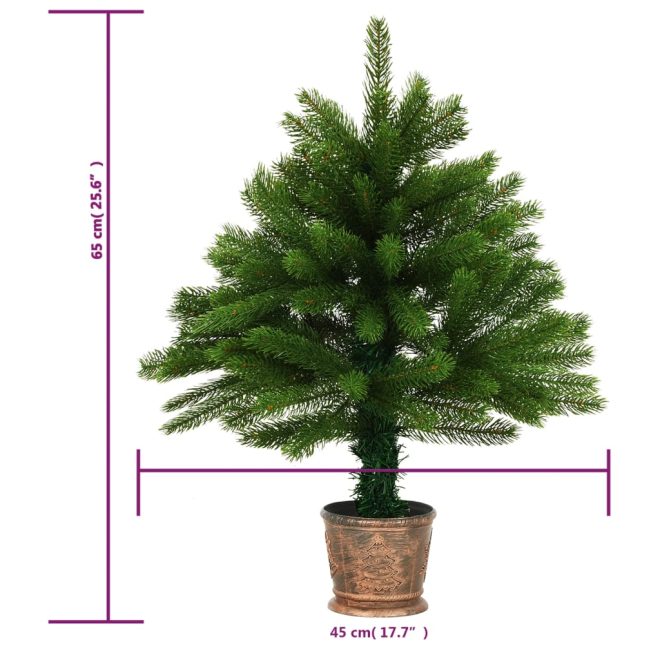 Artificial Christmas Tree with LEDs Green – 65×45 cm