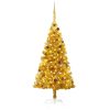 Artificial Christmas Tree with LEDs&Ball Set PVC – 210×120 cm, Gold