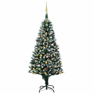 Artificial Christmas Tree with LEDs&Ball Set&Pinecones