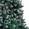 Artificial Christmas Tree with LEDs&Ball Set&Pinecones – 210×120 cm, Gold