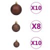 Artificial Christmas Tree with LEDs&Ball Set&Pinecones – 210×120 cm, Gold