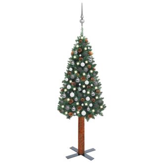 Slim Christmas Tree with LEDs&Ball Set