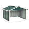 Garden Robot Lawnmower Shed 92x97x63 cm Galvanised Steel – Green