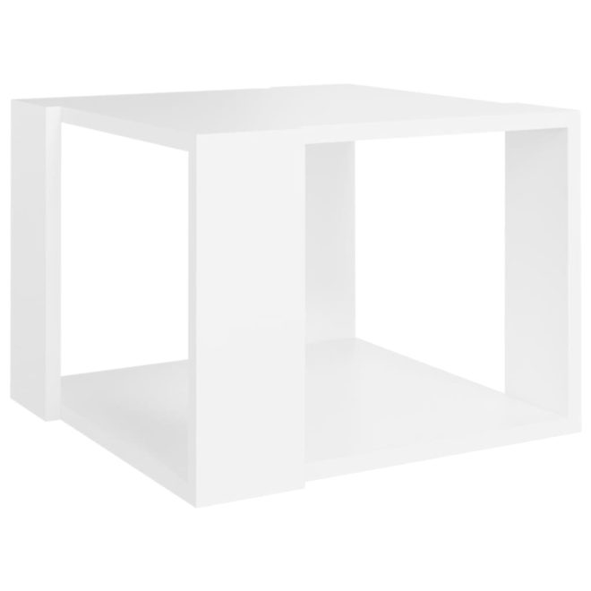 Coffee Table 40x40x30 cm Engineered Wood – White