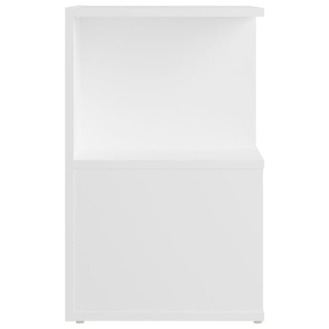 Bristol Bedside Cabinet 35x35x55 cm Engineered Wood – White, 1