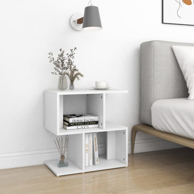 Allendale Bedside Cabinet 50x30x51.5 cm Engineered Wood – White, 1