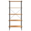 5-Tier Shelving Unit and 80x40x163 cm – Black and Oak