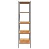 5-Tier Shelving Unit and 80x40x163 cm – Black and Oak