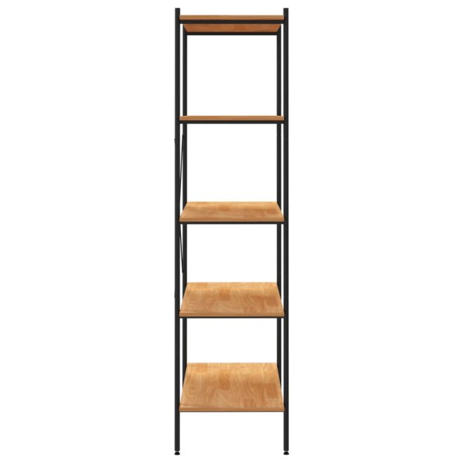 5-Tier Shelving Unit and 80x40x163 cm – Black and Oak