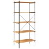 5-Tier Shelving Unit and 80x40x163 cm – Black and Oak