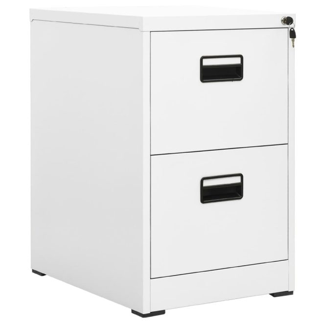 Filing Cabinet Steel – 46x62x72.5 cm, White