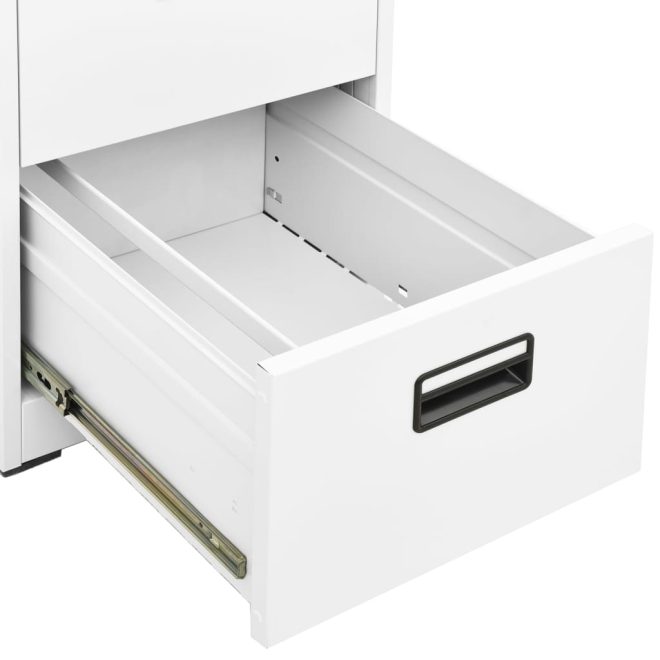 Filing Cabinet Steel – 46x62x72.5 cm, White