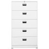 Filing Cabinet Steel – 90x46x164 cm, White