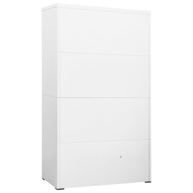 Filing Cabinet Steel – 90x46x164 cm, White