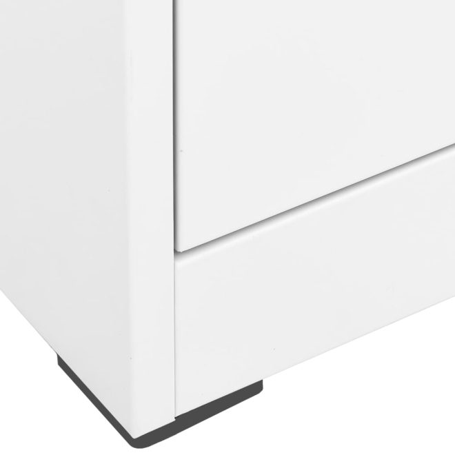 Filing Cabinet Steel – 90x46x164 cm, White