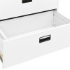 Filing Cabinet Steel – 90x46x164 cm, White