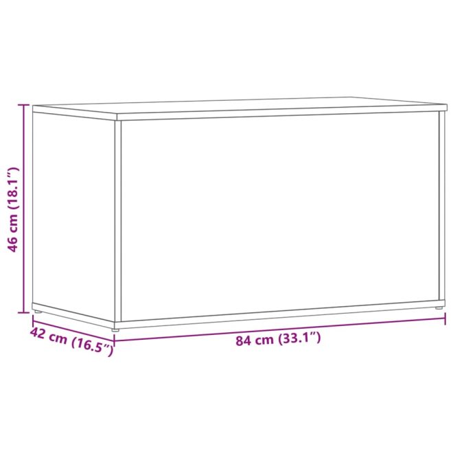 Storage Chest 84x42x46 cm Engineered Wood – White