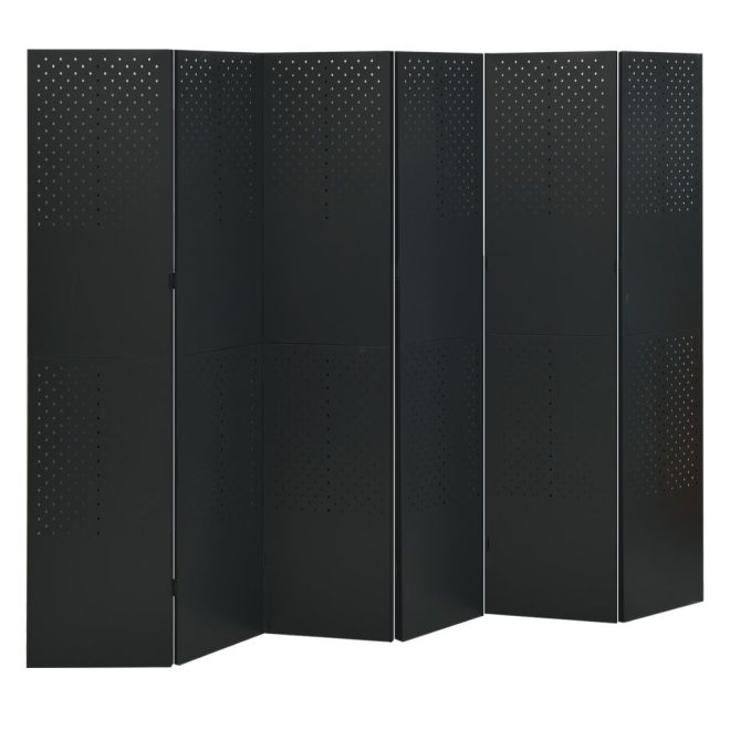 Sedalia 6-Panel Room Divider 240×180 cm Steel