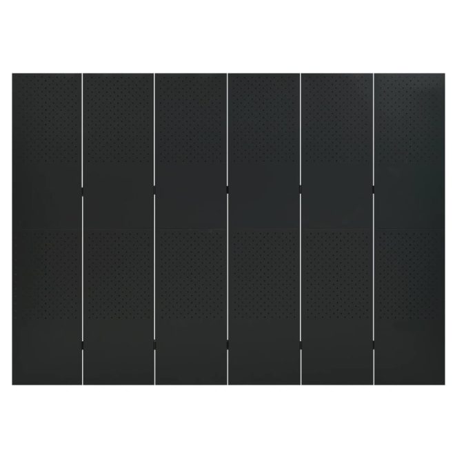 Sedalia 6-Panel Room Divider 240×180 cm Steel