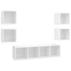 Padbury 5 Piece TV Cabinet Set Engineered Wood – White