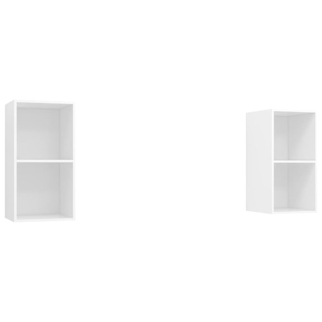 Bridgford Wall-mounted TV Cabinets 2 pcs Engineered Wood – White